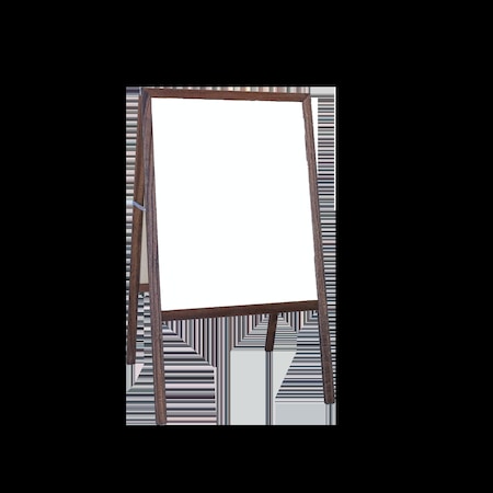 Flipside Marquee Easel Stained Hardwood White Dry Erase/Black Dry Erase 31710